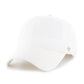 '47 CLEAN UP - 水洗六分割老式棒球帽－純淨白